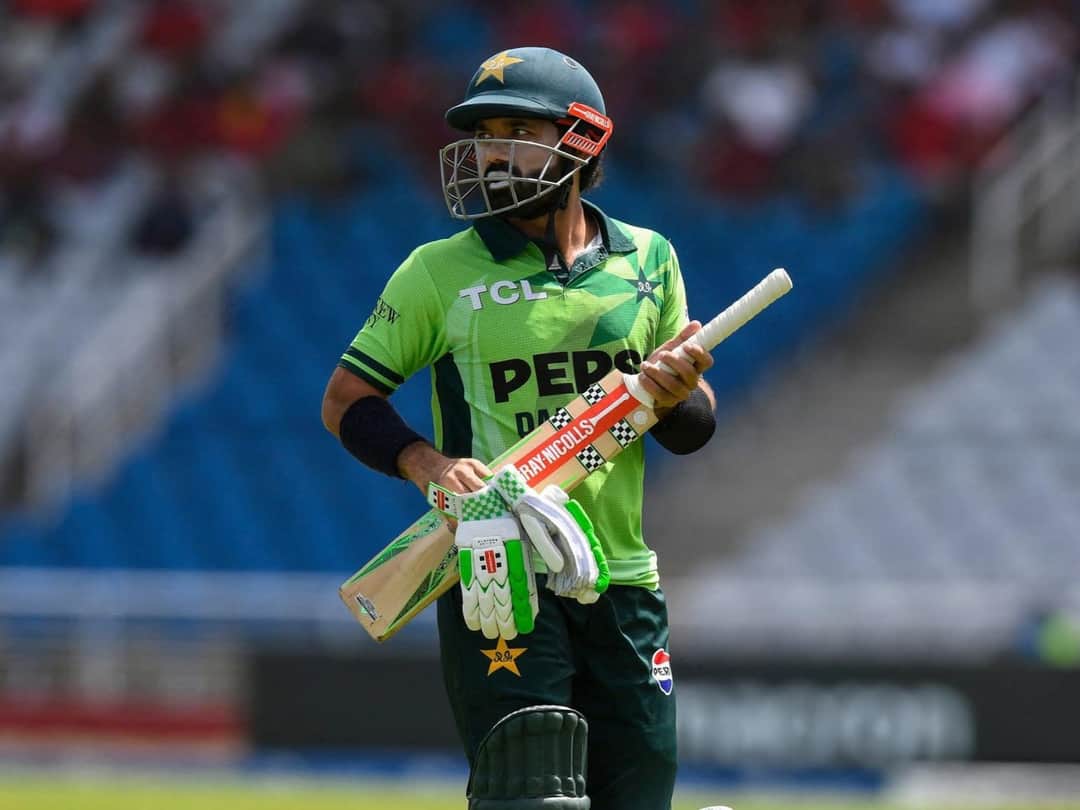 Rizwan was out for a golden duck 